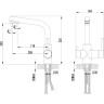 Смеситель LEMARK COMFORT LM3061PGR для кухни с подключением к фильтру питьевой воды, грей